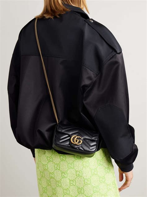 gucci gg marmont mini quilted leather shoulder bag black|gucci gg marmont matelasse bag.